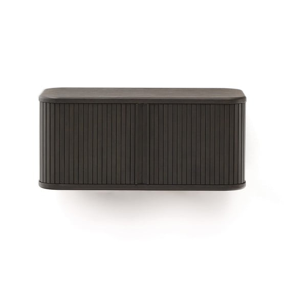 Tmavě hnědá závěsná skříňka pod umyvadlo v dekoru jasanu 90x40 cm Mailen – Kave Home