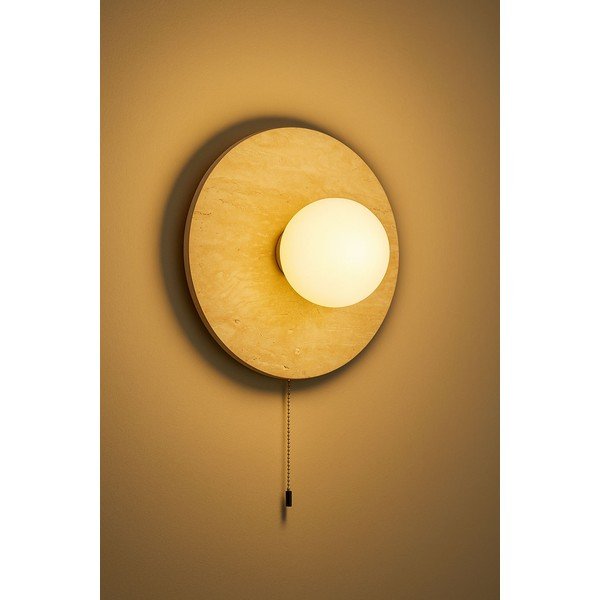 Béžové kamenné nástěnné svítidlo ø 12 cm Hilde – Opviq lights-image-3