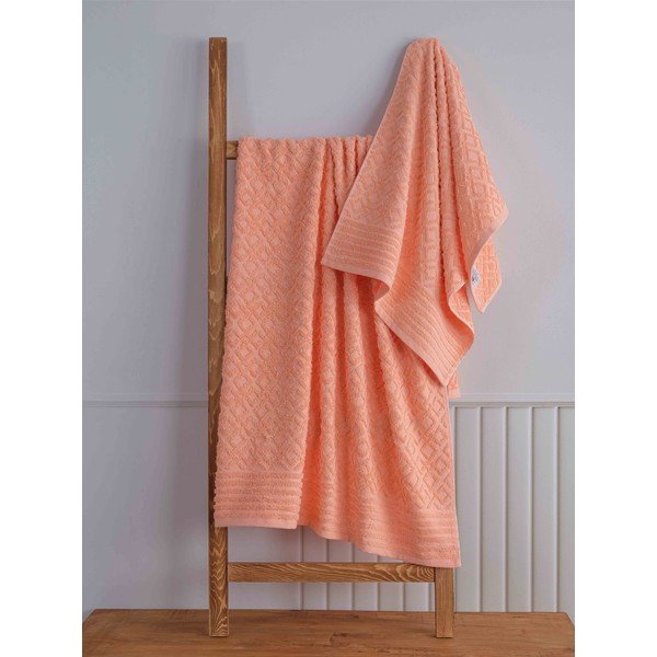 Oranžové froté bavlněné ručníky a osušky v sadě 2 ks Diamond – Mila Home