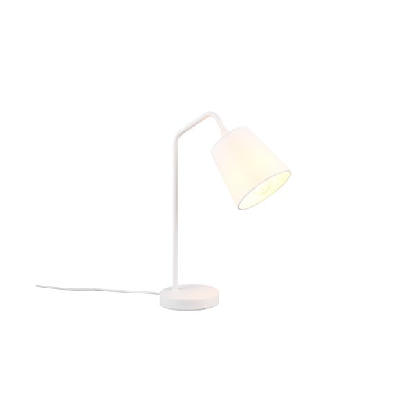 Bílá stolní lampa s textilním stínidlem (výška 45 cm) Buddy – Trio-image-1