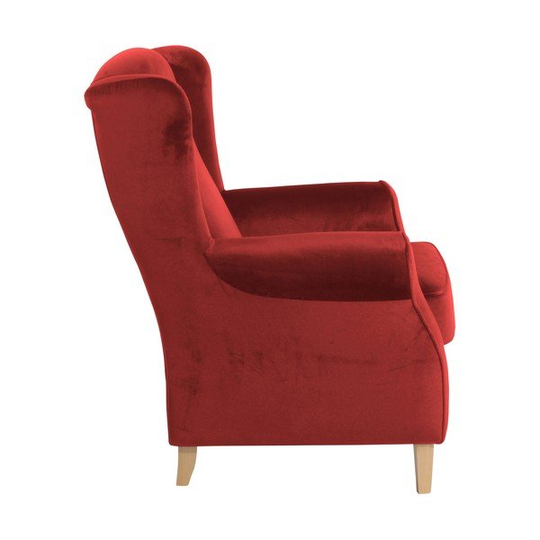 Cihlově rudé křeslo ušák Max Winzer Lorris Velour Brick-image-3