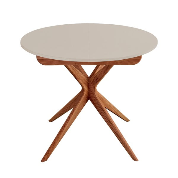 Kulatý rozkládací jídelní stůl s přídavnou deskou ø 90 cm Jubi – Ragaba