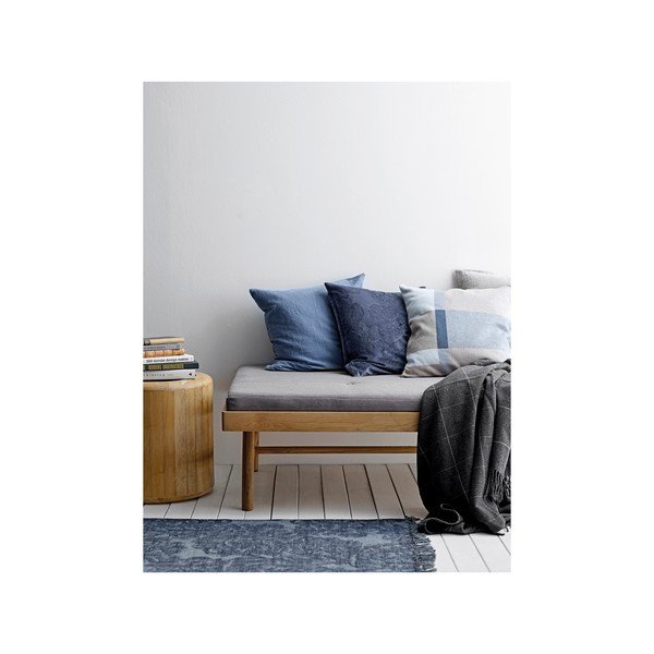 Černý pléd s vysokým podílem vlny Södahl Ella, 130 x 170 cm-image-2