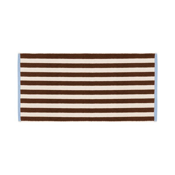 Hnědá/krémová froté bavlněná osuška 70x140 cm Gobo – noo.ma-image-2