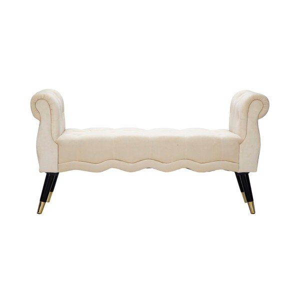 Krémová sametová lavice Paris – Mauro Ferretti
