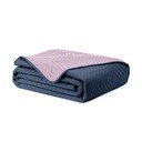 Růžový/tmavě šedý prošívaný přehoz z mikrovlákna 240x260 cm Softa – Restilo