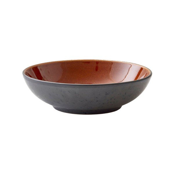 Černá/jantarová servírovací miska z kameniny 1 l Gastro Black/Amber – Bitz
