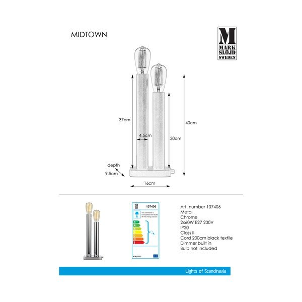 Šedá stolní lampa Markslöjd Midtown-image-2