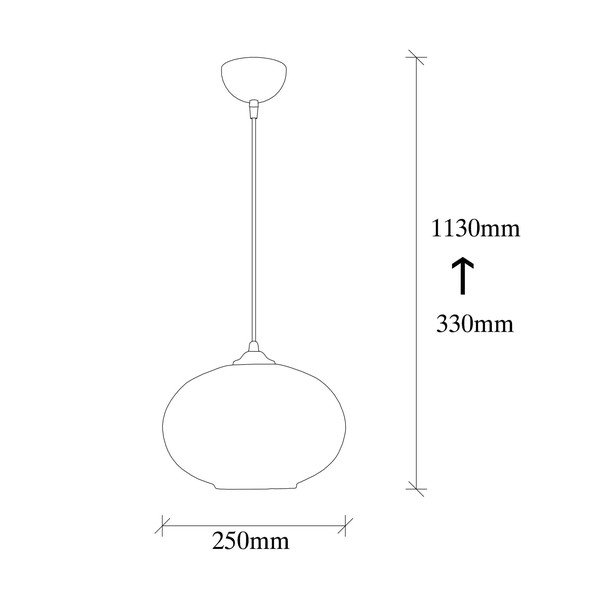 Závěsné svítidlo v okrově žluté a černé barvě se skleněným stínidlem ø 25 cm Camini – Opviq lights-image-4