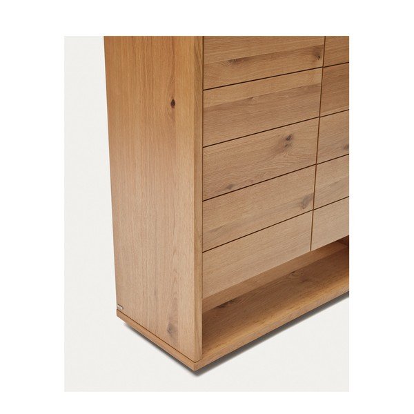 Skříňka v dekoru dubu v přírodní barvě 100x163,5 cm Alguema – Kave Home-image-3