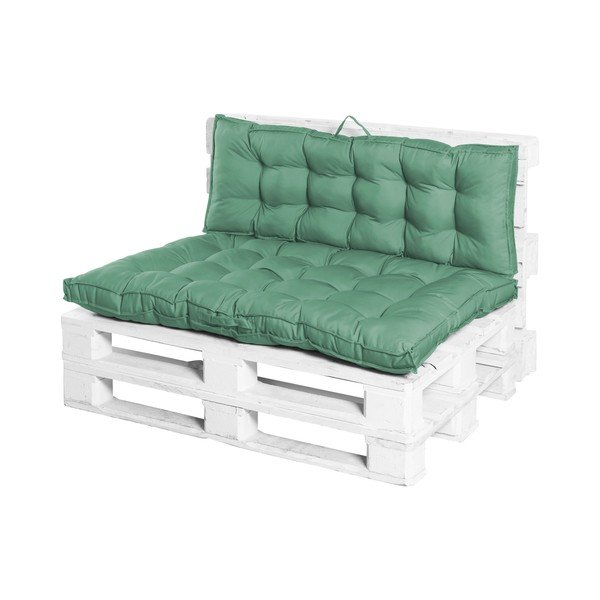 Sada 2 mentolově zelených venkovních matrací Ego Dekor Pallet, 80 x 120 x 8 cm a 40 x 120 x 8 cm