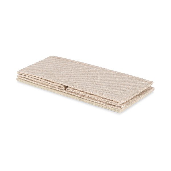 Béžový látkový úložný box 28x12x12 cm Sandy – Compactor-image-1