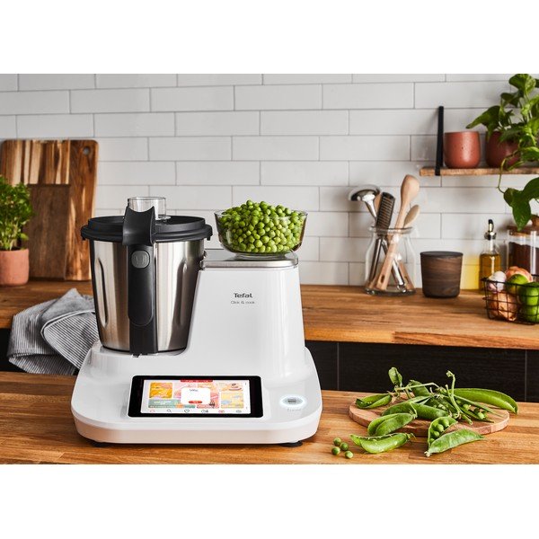 Kuchyňský robot v bílo-stříbrné barvě Click and Cook – Tefal-image-4