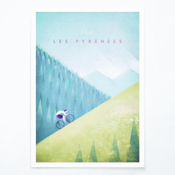 Plakát Travelposter Les Pyrenees, A2