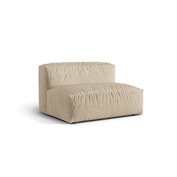 Béžový sametový modul pohovky (středový díl) Martina – Micadoni -image-1