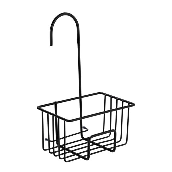 Černá závěsná koupelnová polička z nerezové oceli Milito – Wenko