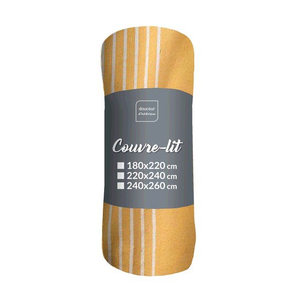 Žlutý přehoz 240x260 cm Adele – douceur d'intérieur