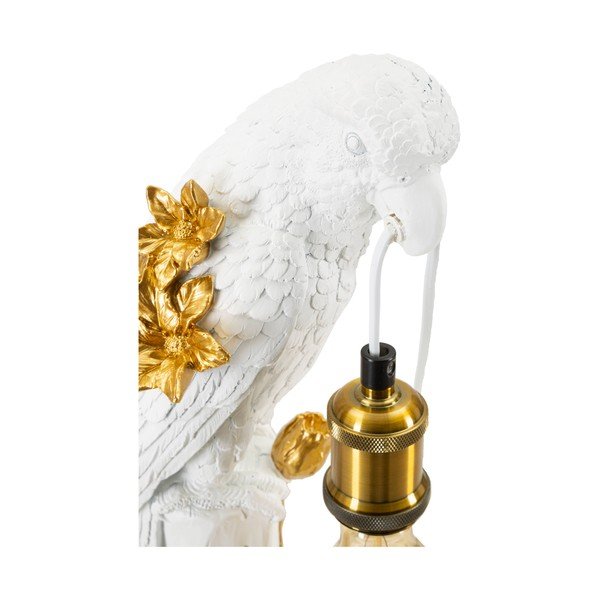 Stolní lampa v bílo-zlaté barvě (výška 50,5 cm) Parrot – Mauro Ferretti-image-3