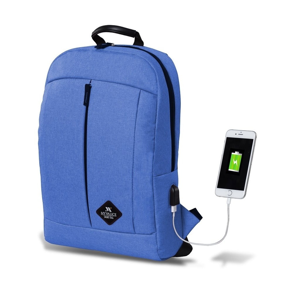 Modrý batoh s USB portem My Valice GALAXY Smart Bag