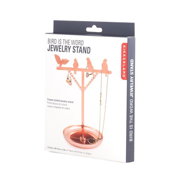 Stojan na šperky v měděné barvě Kikkerland Bird, výška 20 cm-image-2