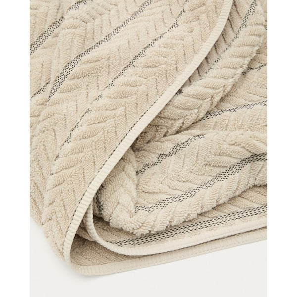 Béžová froté bavlněná osuška 90x150 cm Rune – Kave Home-image-2