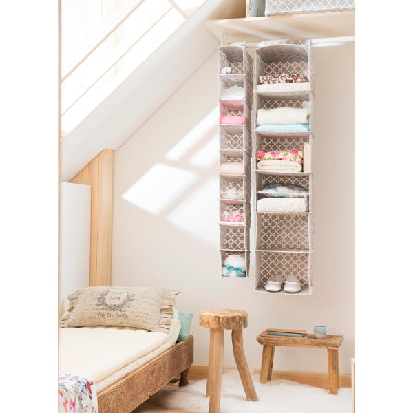 Béžový závěsný organizér s 6 přihrádkami Compactor, šířka 30 cm-image-4