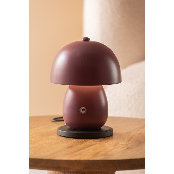 LED stolní lampa růžovofialová s kovovým stínidlem (výška 18 cm) Mono LED – Leitmotiv-image-1