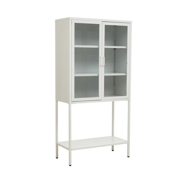 Bílá ocelová vitrína 75x150x35 cm Acier – Premier Housewares