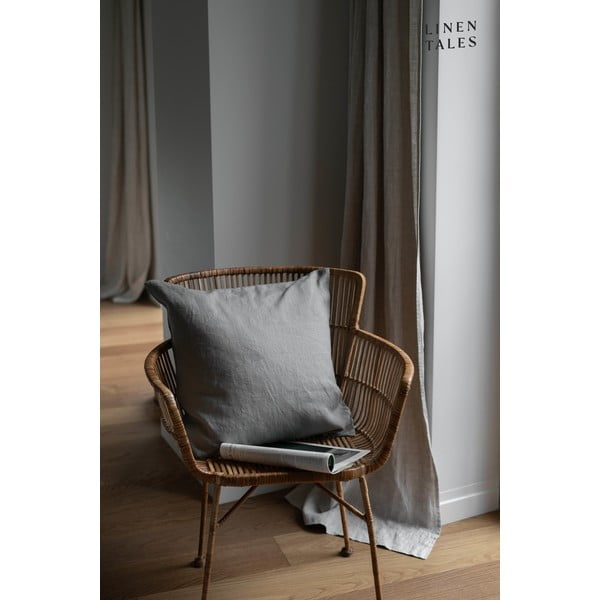 Lněný povlak na polštář 50x50 cm Khaki – Linen Tales-image-1