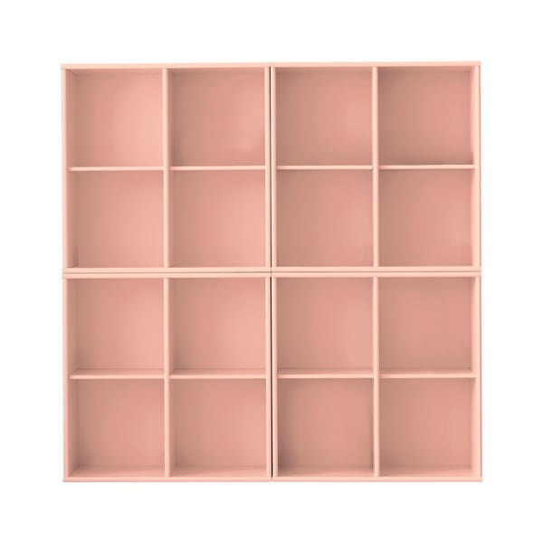 Růžová závěsná knihovna 140x140x27 cm Mistral – Hammel Furniture