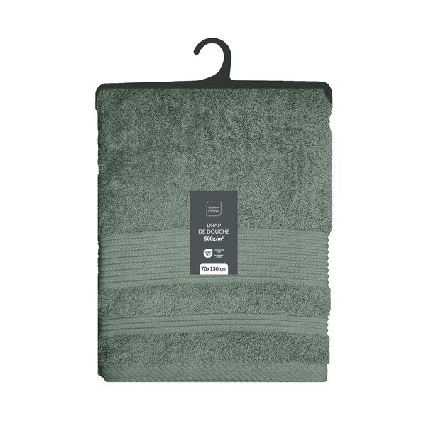 Šalvějově zelená froté bavlněná osuška 70x130 cm Tendresse – douceur d'intérieur-image-4