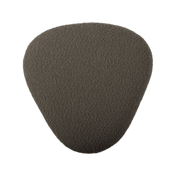 Šedý/hnědý taburet z textilie bouclé Ada – Leitmotiv-image-3