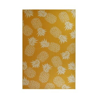 Žlutý venkovní koberec Floorita Ananas, 133 x 190 cm