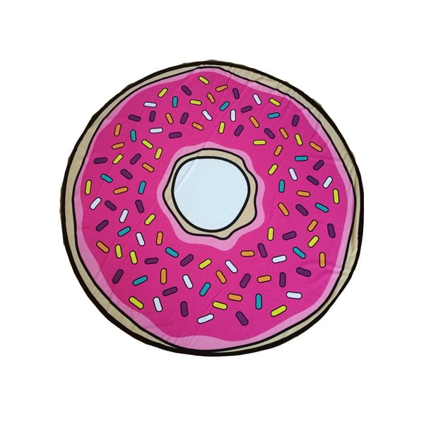 Růžová bavlněná plážová osuška ø 150 cm Donut – JAHU collections