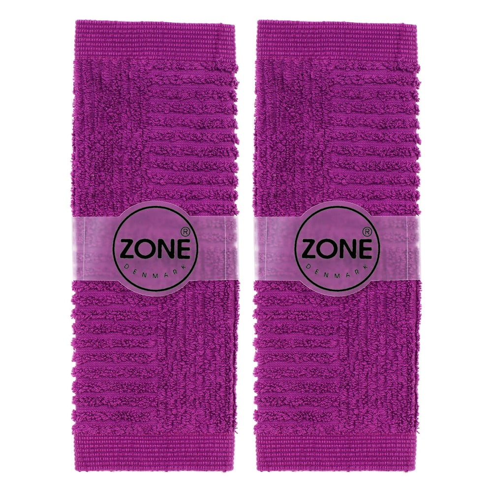 Pár malých ručníků, 2 ks, 30x30 cm, fialové