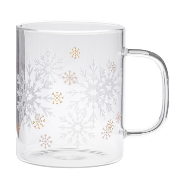 Skleněný hrnek s vánočním motivem 410 ml Frosty Flakes – Dakls