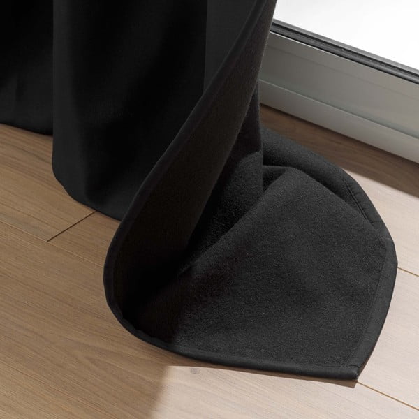 Černý termo závěs z mikrovlákna 135x260 cm Micropolar – douceur d'intérieur-image-3