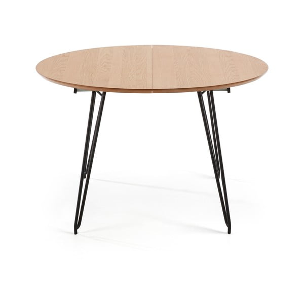 Rozkládací jídelní stůl s deskou v dubovém dekoru Kave Home Novaks, ø 120 cm-image-2