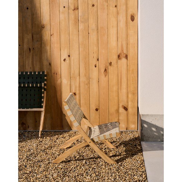 Dřevěné zahradní křeslo v přírodní barvě Chabeli – Kave Home-image-1