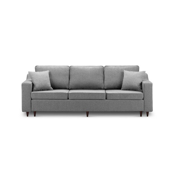 Tmavě šedá třímístná rozkládací pohovka s úložným prostorem Mazzini Sofas Narcisse-image-3