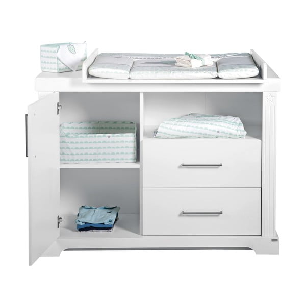 Bílá nízká dětská komoda s přebalovacím pultem 120x98 cm Maxi – Roba-image-2
