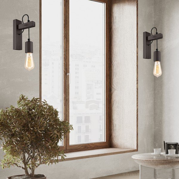 Černé nástěnné svítidlo Leon – LAMKUR-image-3