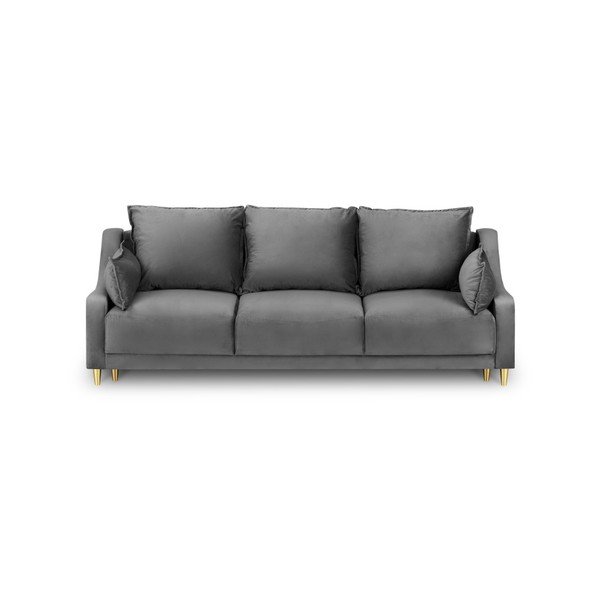 Světle šedá rozkládací pohovka s úložným prostorem Mazzini Sofas Pansy, 215 cm-image-2
