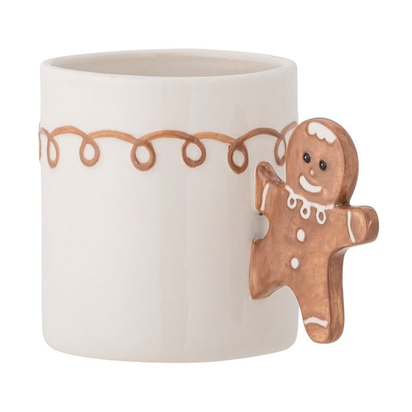 Krémový hrnek s vánočním motivem z kameniny 350 ml Ginnie – Bloomingville-image-3