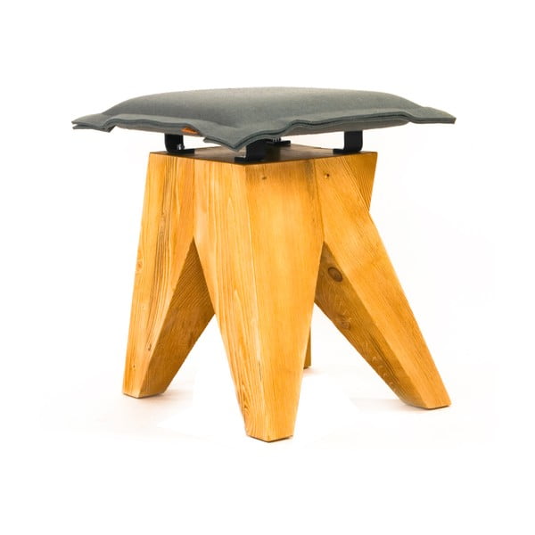 Dřevěná stolička Low, šedá