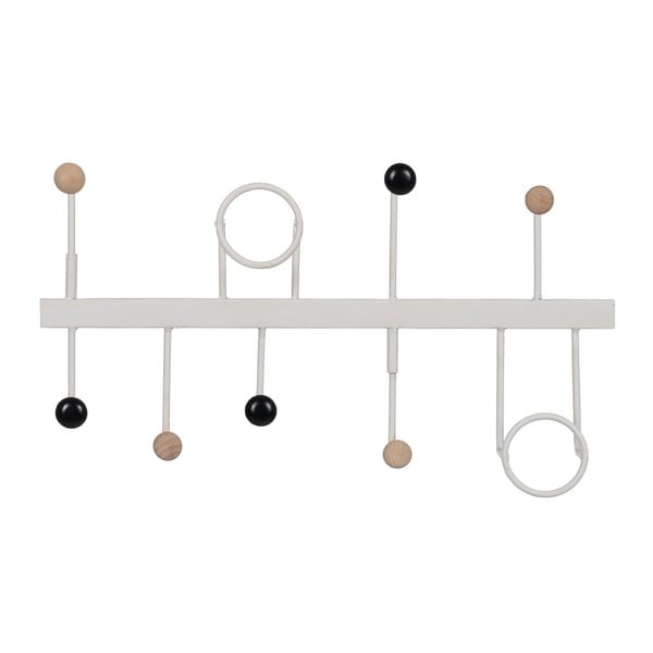 Bílý kovový nástěnný věšák – Ixia