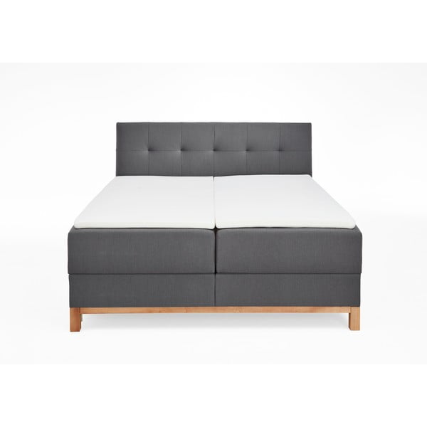 Tmavě šedá boxspring postel s úložným prostorem 180x200 cm Catania - Meise Möbel-image-4