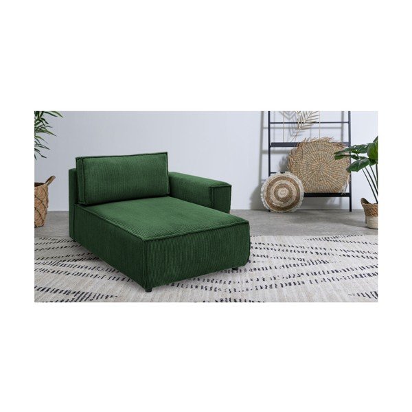 Zelený manšestrový modul pohovky, pravý roh Nihad modular – Bobochic Paris-image-1