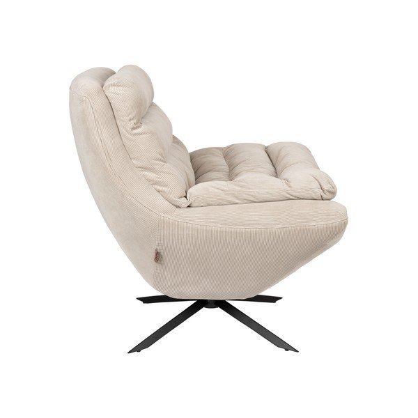 Bílé sametové křeslo Vince – Dutchbone-image-3