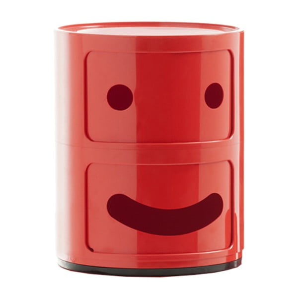 Červený kontejner se 2 zásuvkami Kartell Componibili Smile